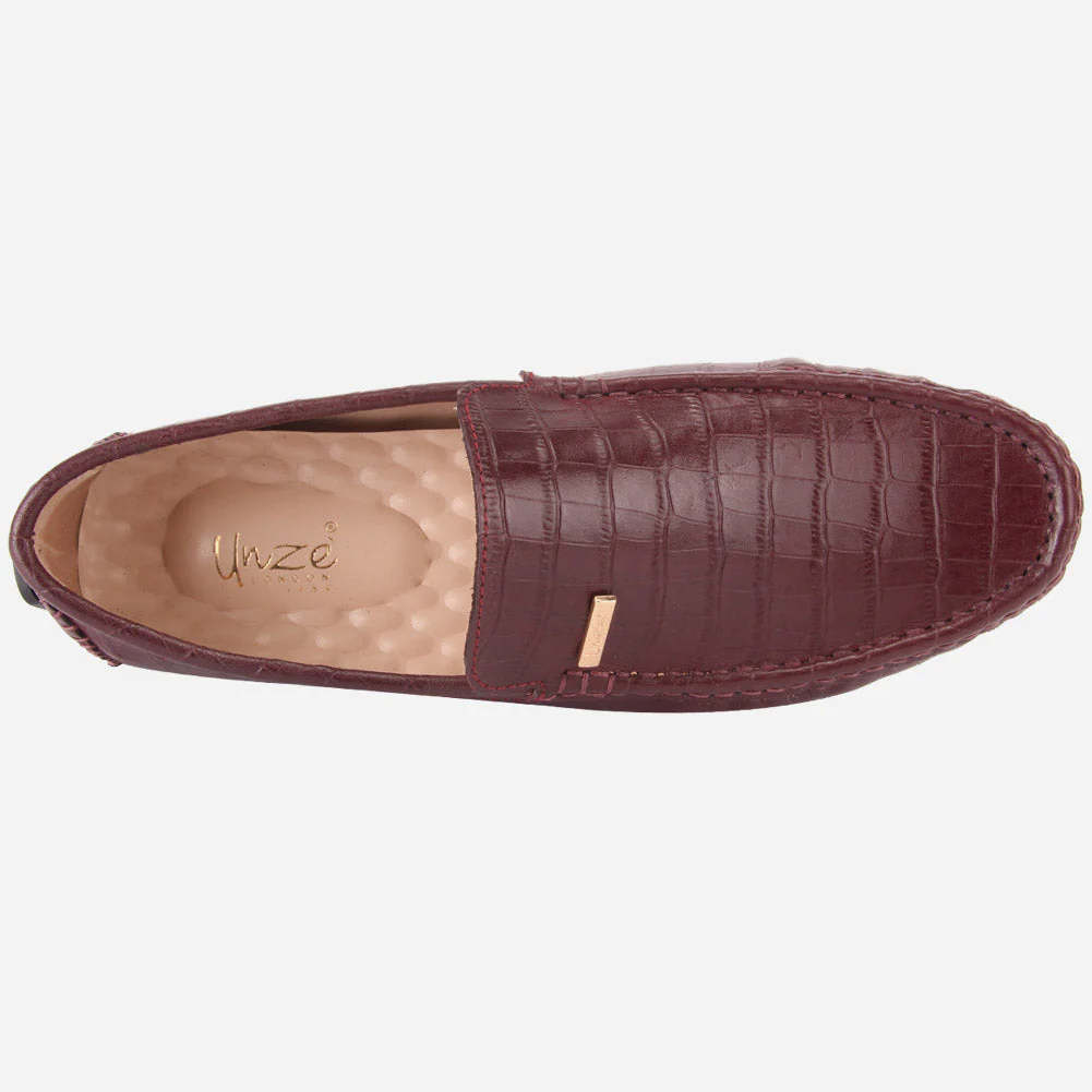 MEN "ROMAN" SLIP ON LEATHER MOCCASINS - Image 4
