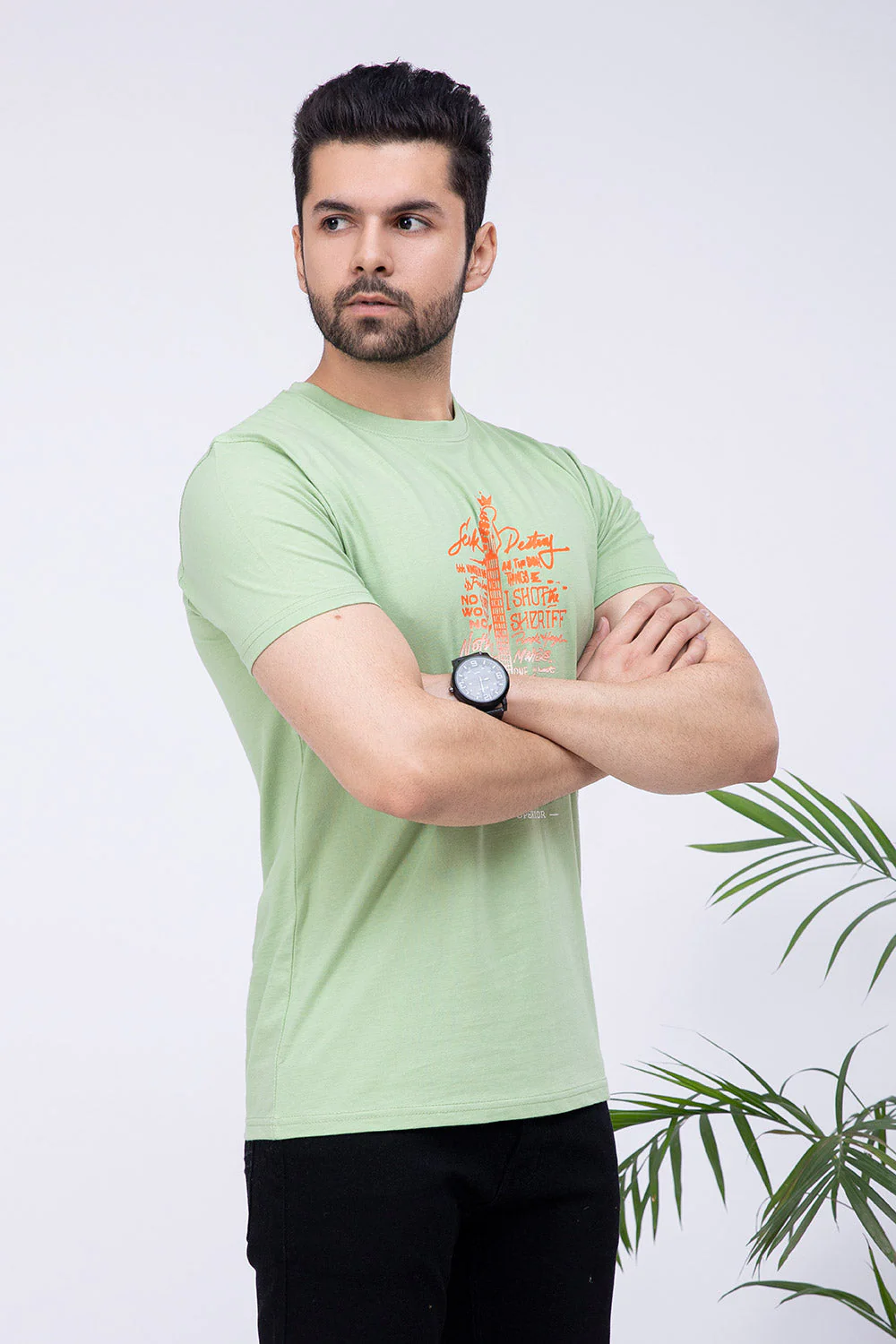 "Greg" Crewneck T-Shirt in Cotton - Image 2