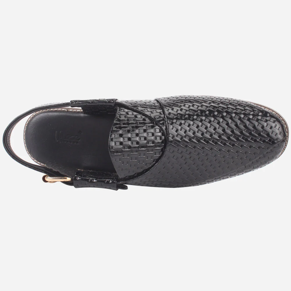 Men "SERVA" Leather Designer Peshawari Sandals - Image 4