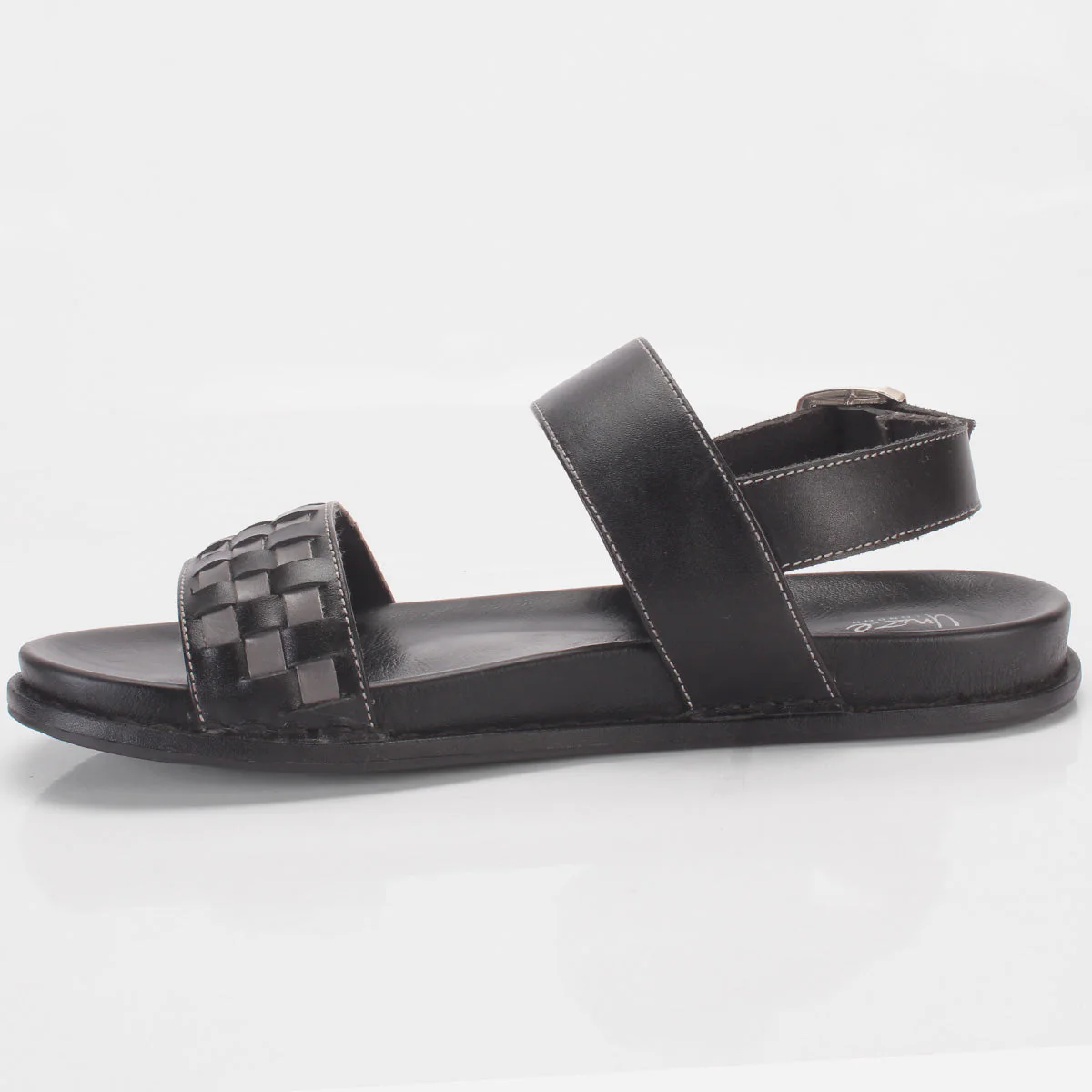 Men "VARGO" Leather Designer Summer Flat Sandals - Image 3