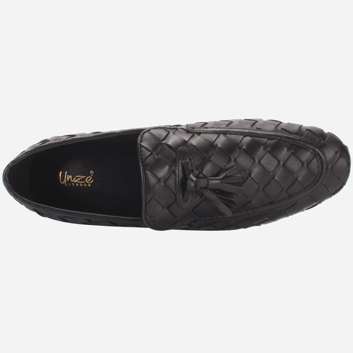 Men "WEISE" Leather Office Dress Slip-on Oxfords - Image 3