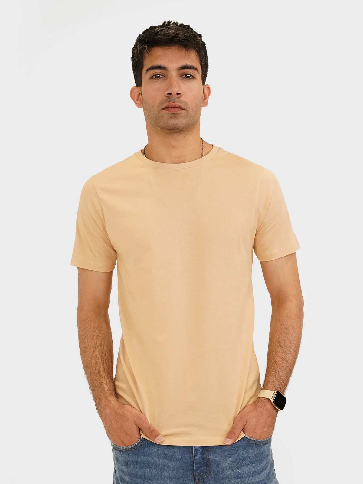 Mens "AKIVA" Plain Regular Fit T-Shirt - Image 3