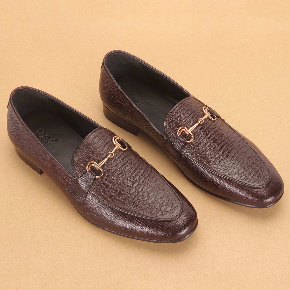 Mens "ASTON" Leather Slide-in Loafers Formal Shoes - Image 6
