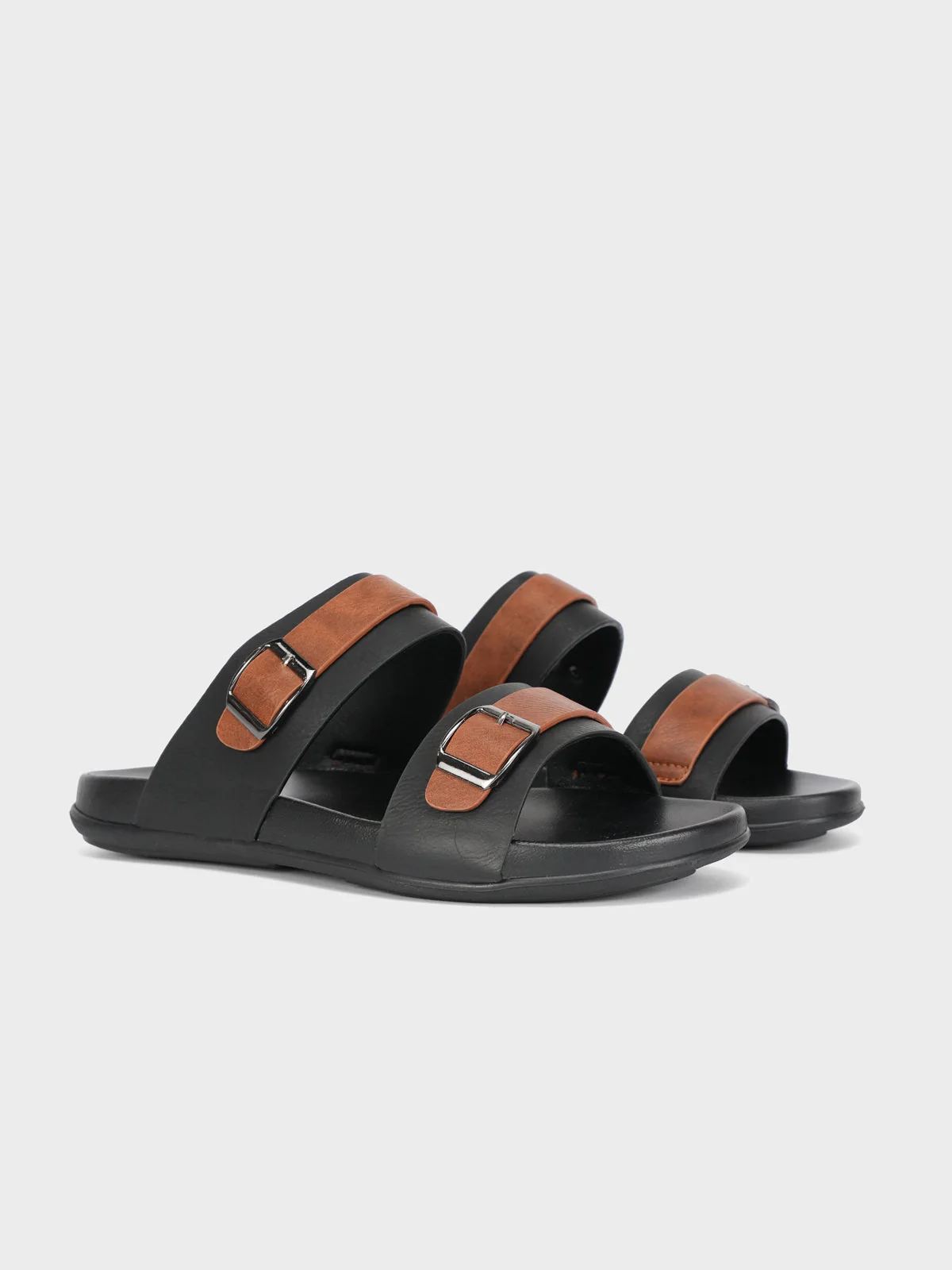 Mens "AWAD" Casual Buckled Adorned Slippers - Image 2