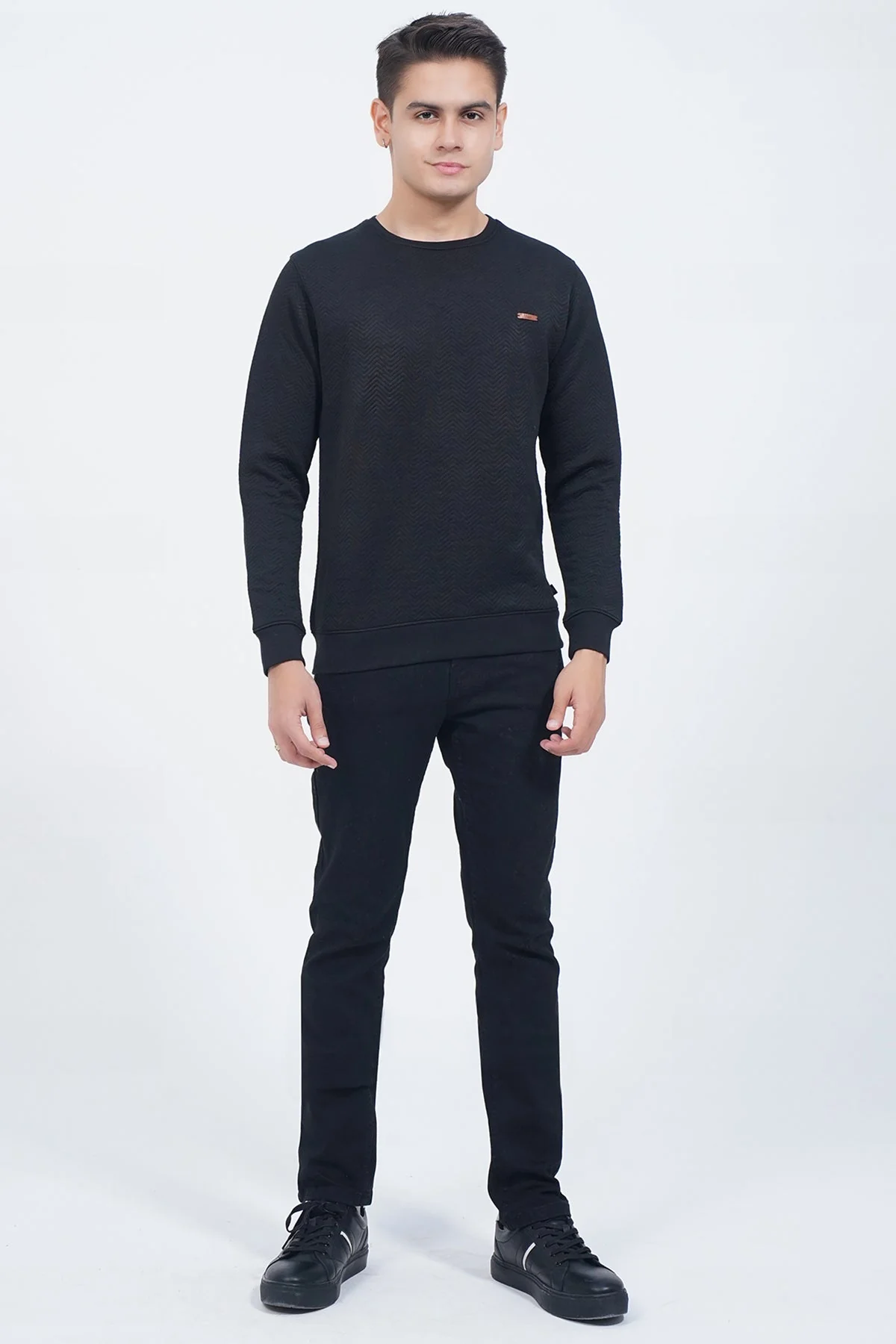 Mens "BAINS" Crew Neck Long Sleeves Sweatshirt - Image 2