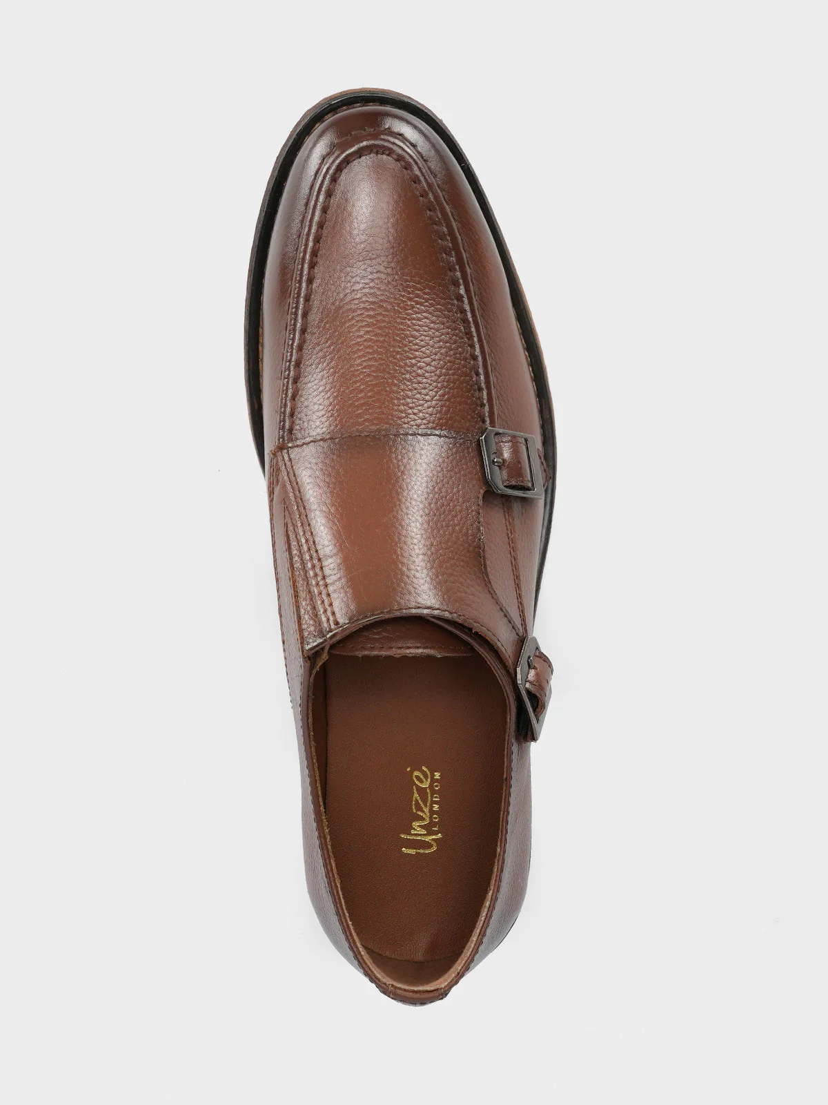 Men's "BOSTON" Leather Monk Strap Dress Shoes - Image 5