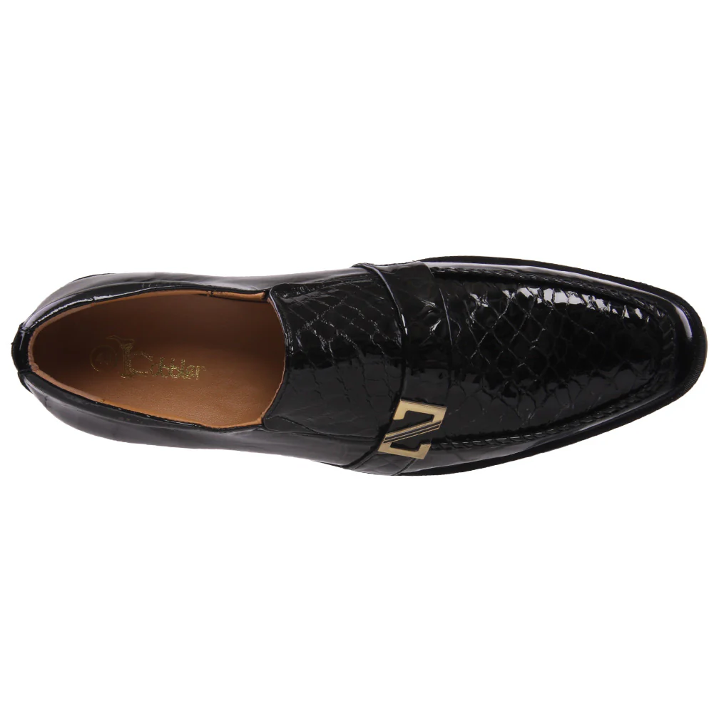 Mens ‘Bush’ Leather Buckled Adorned Office, Dress Shoes - Image 4