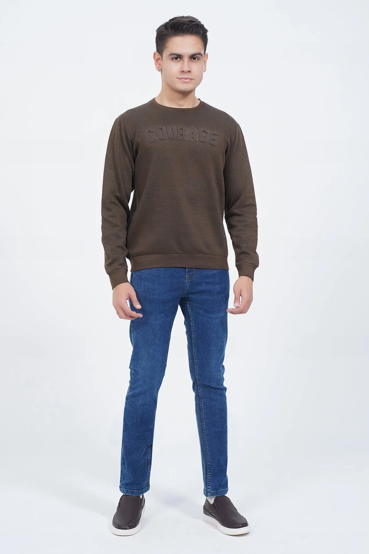 Mens "CLAIRES" Crew Neck Long Sleeves Sweatshirt - Image 2