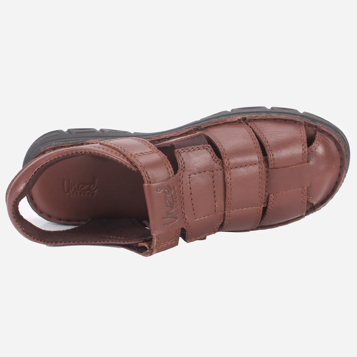 Mens "COHEAN" Comfy Leather Summer Sandals - Image 4