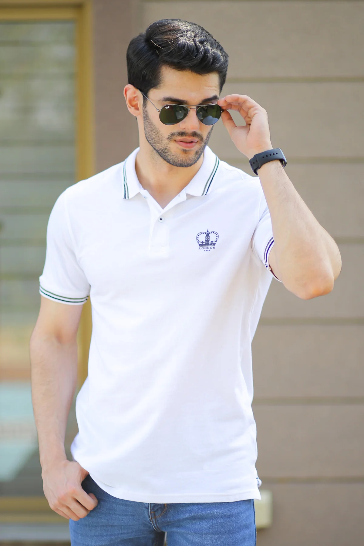 Mens "DELMONT" Basic Cotton Polo T-Shirt - Image 2