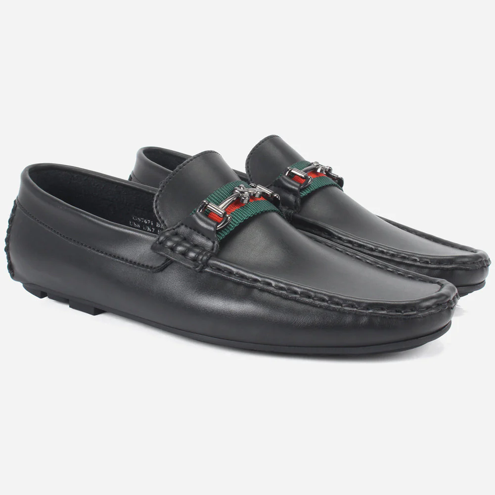 Mens "DUEL" Slip-On Decorate Moccasins Shoes - Image 2