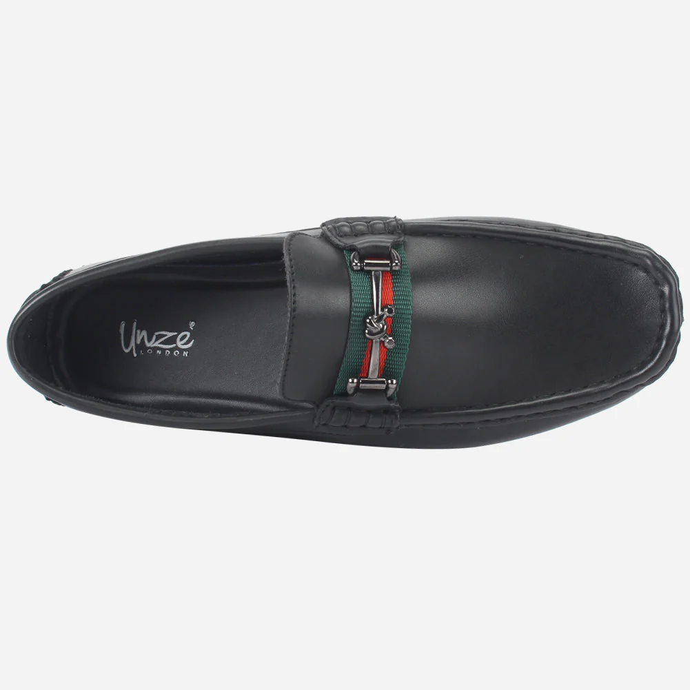 Mens "DUEL" Slip-On Decorate Moccasins Shoes - Image 4