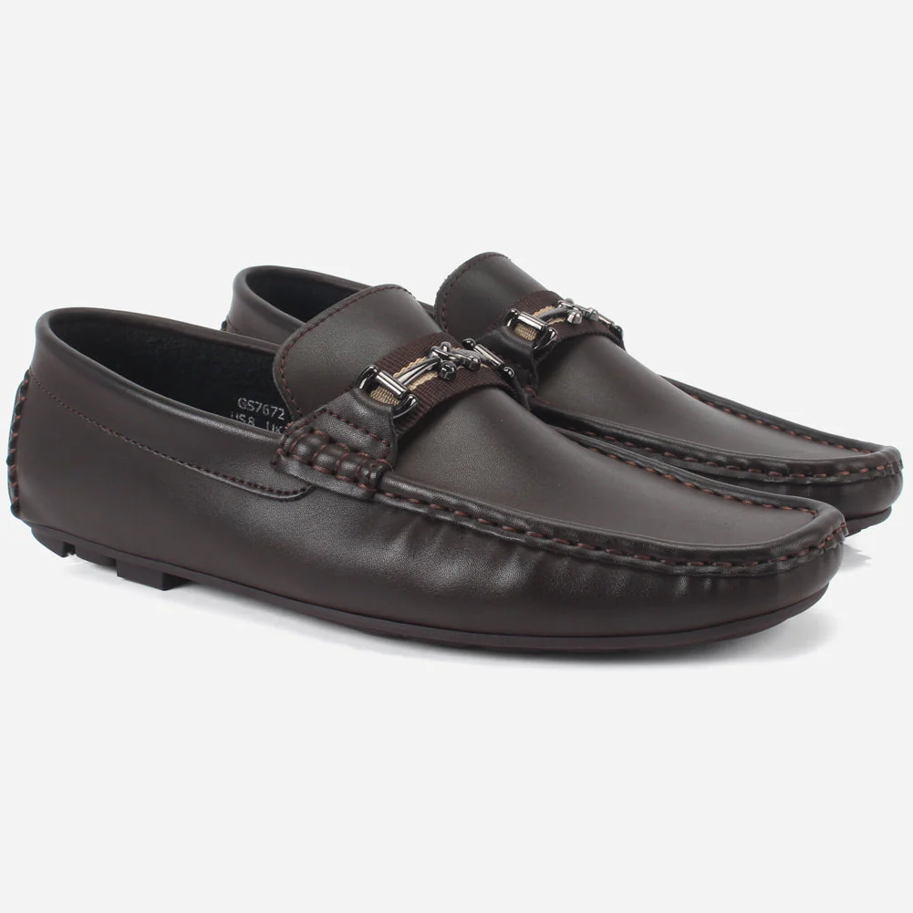 Mens "DUEL" Slip-On Decorate Moccasins Shoes - Image 2