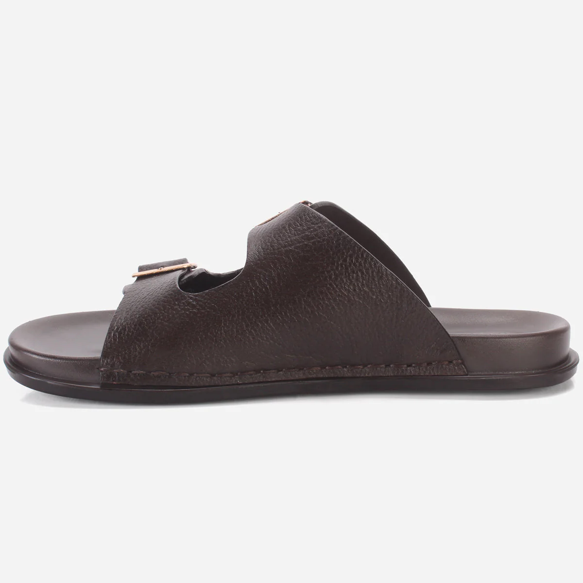 Mens "DUTCH" Leather Slide In Summer Slippers - Image 3