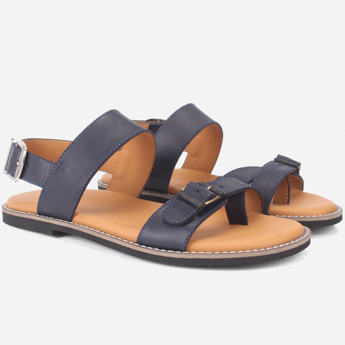 Mens "EHA" Leather Comfort Sandals - Image 2