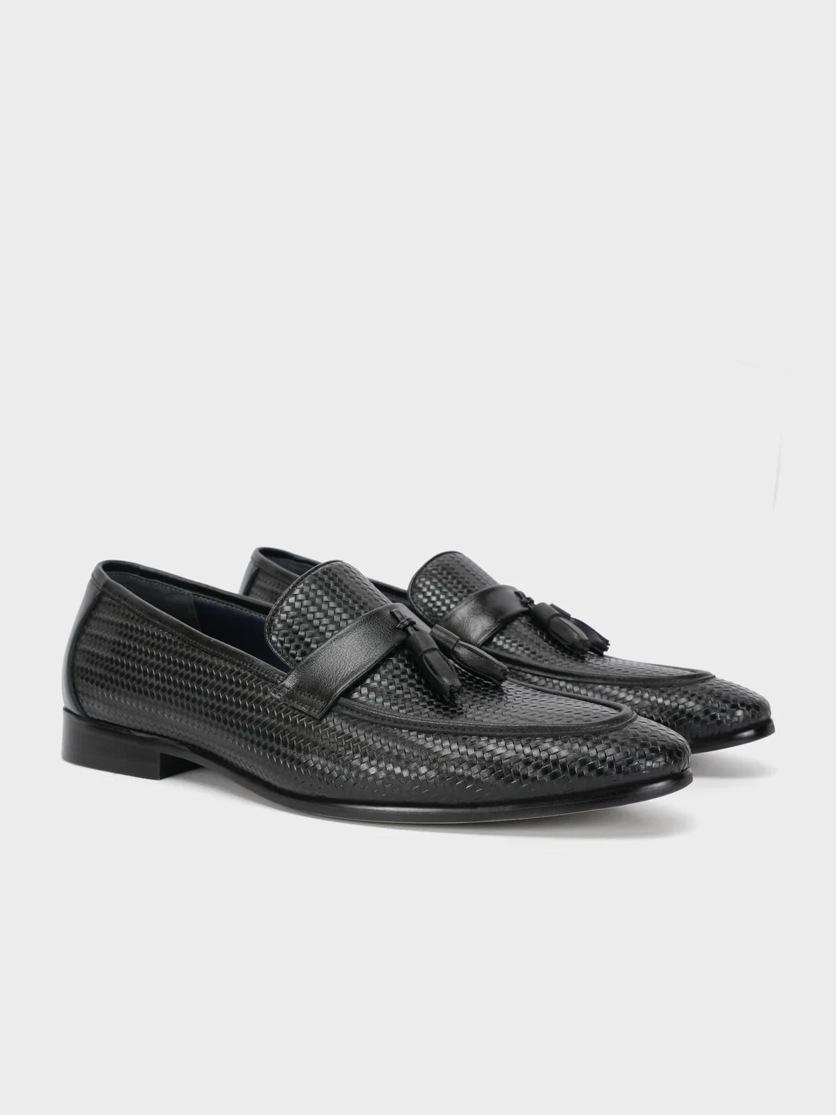 Mens "FILBERT" Textured Slip On Leather Formal Shoes - Image 2