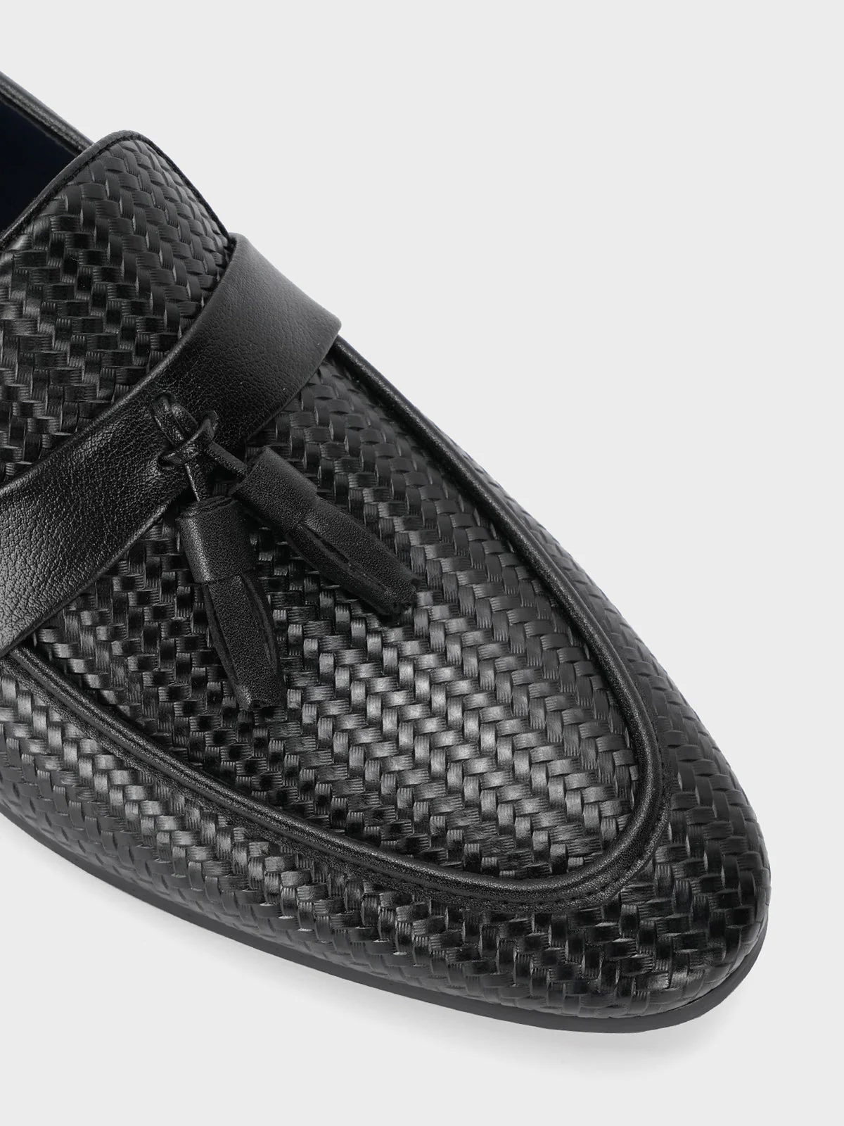 Mens "FILBERT" Textured Slip On Leather Formal Shoes - Image 4