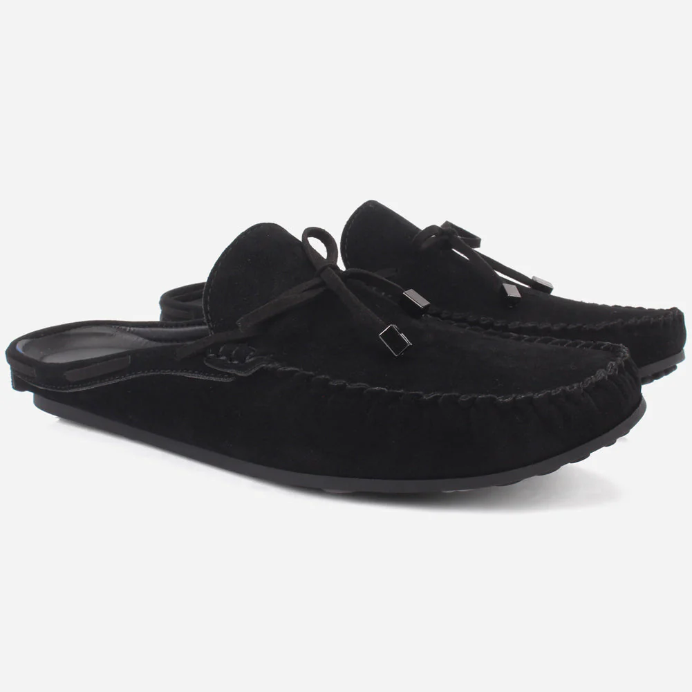 Mens "FISTMAR" Backless Slip-ons Suede Moccasins - Image 2