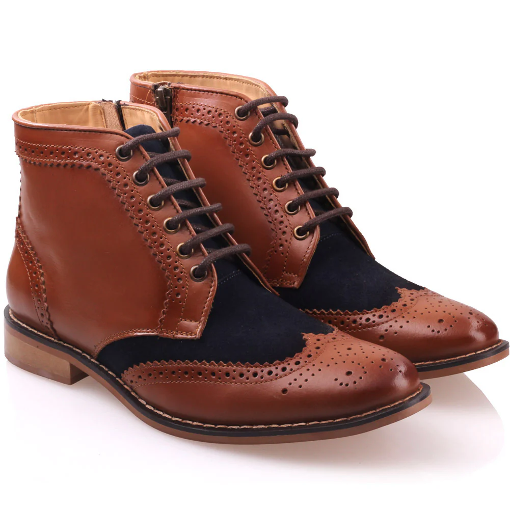 Mens ‘Fraser’ Leather Laced-up Boots - Image 2