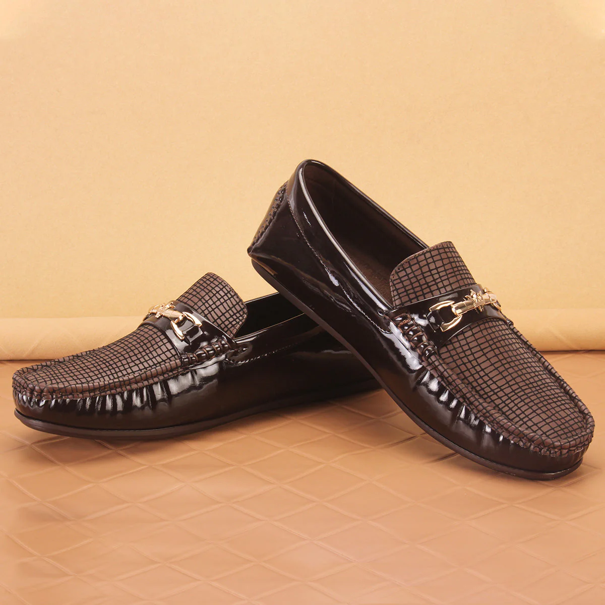 Men's "GAMMA" Textured Comfort Moccasins Shoes - Image 6