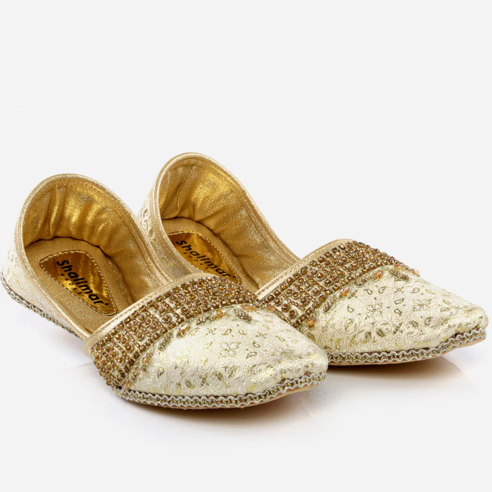 Mens Gents Decorated Evening Groom Leather Shoes Wedding Traditional Indian Khussa Flats Slip-ons Mojaris Pumps Sizes - Image 2