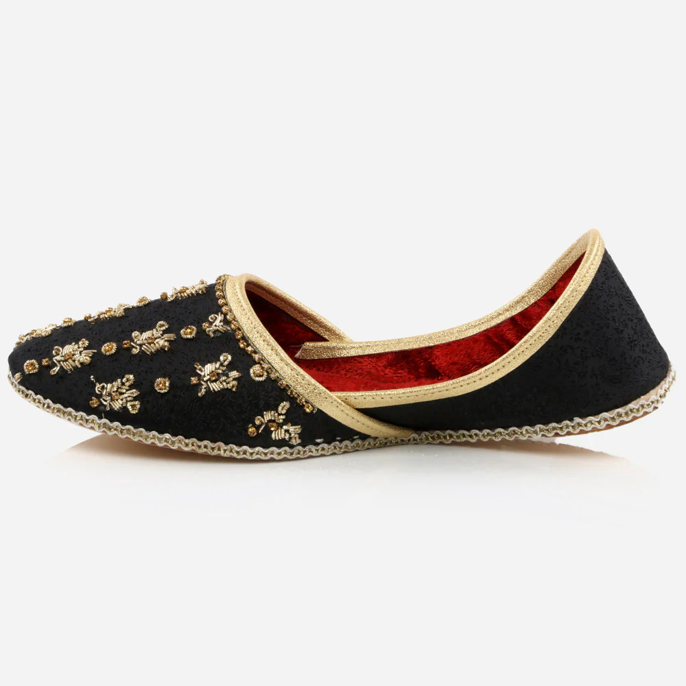 Mens Gents Embroidered Decorated Groom Leather Shoes Wedding Traditional Indian Khussa Mojaris Pumps Size - Image 3
