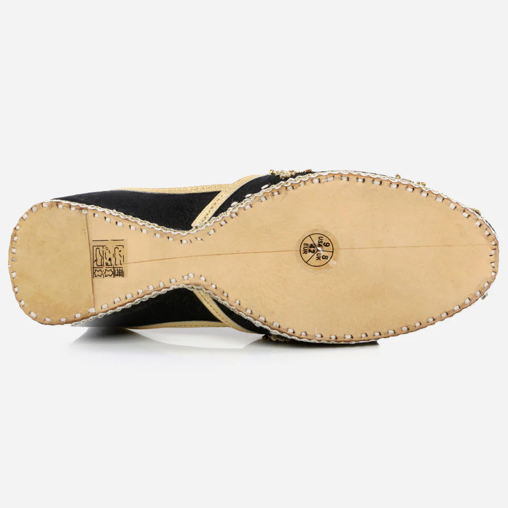 Mens Gents Embroidered Decorated Groom Leather Shoes Wedding Traditional Indian Khussa Mojaris Pumps Size - Image 5