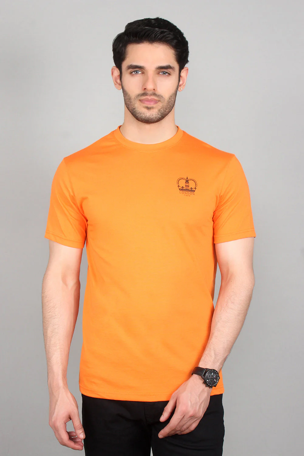 "GUAZ" Crew Neck Slim Fit T-Shirt