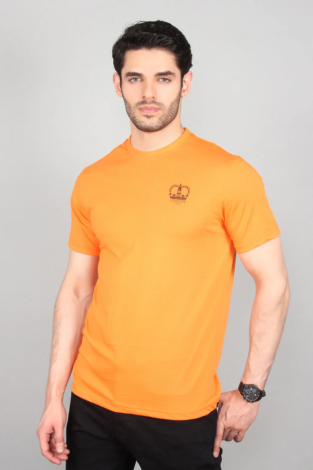 "GUAZ" Crew Neck Slim Fit T-Shirt - Image 3