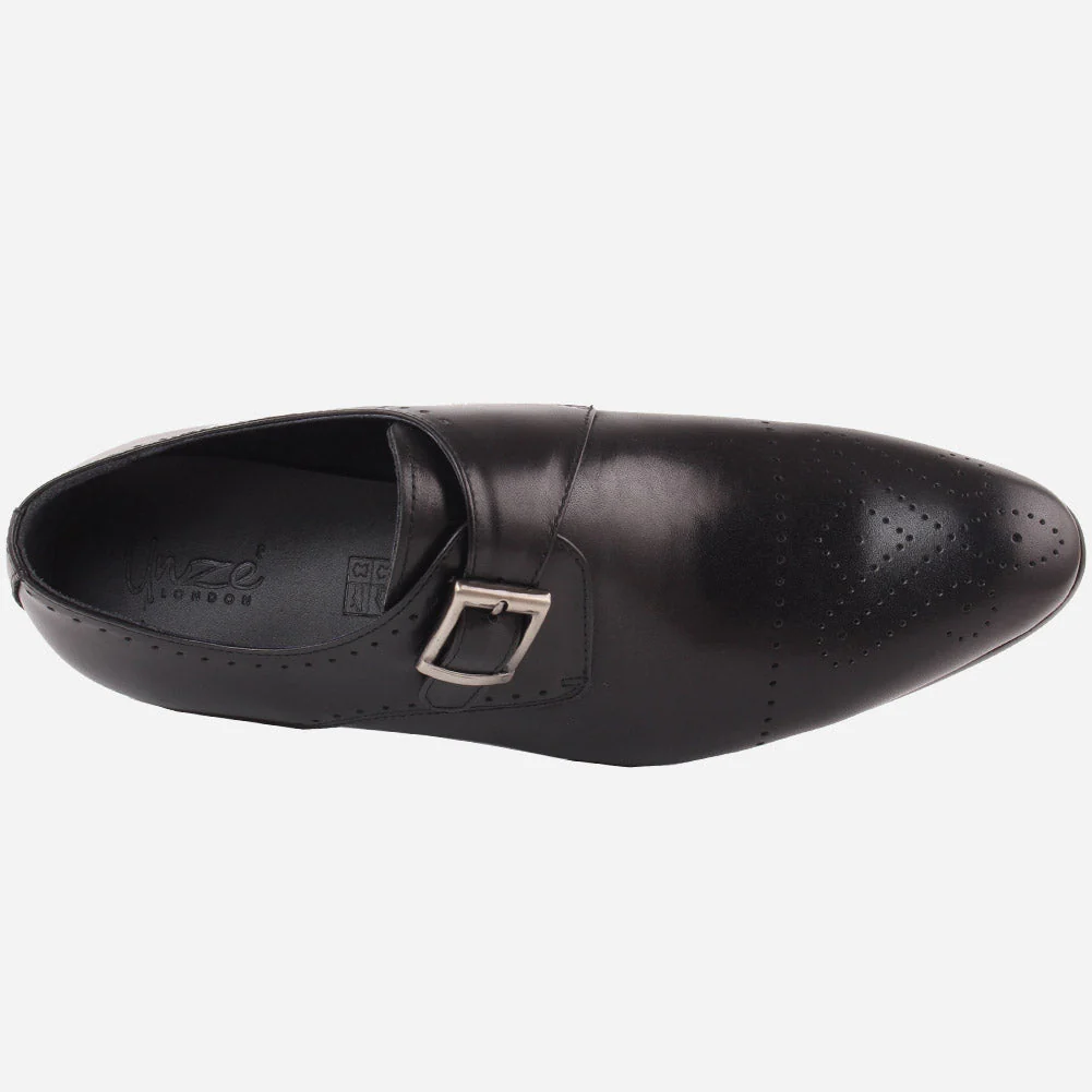 Mens "HENRY" Buckle Strap Leather Slip On Shoes - Image 4