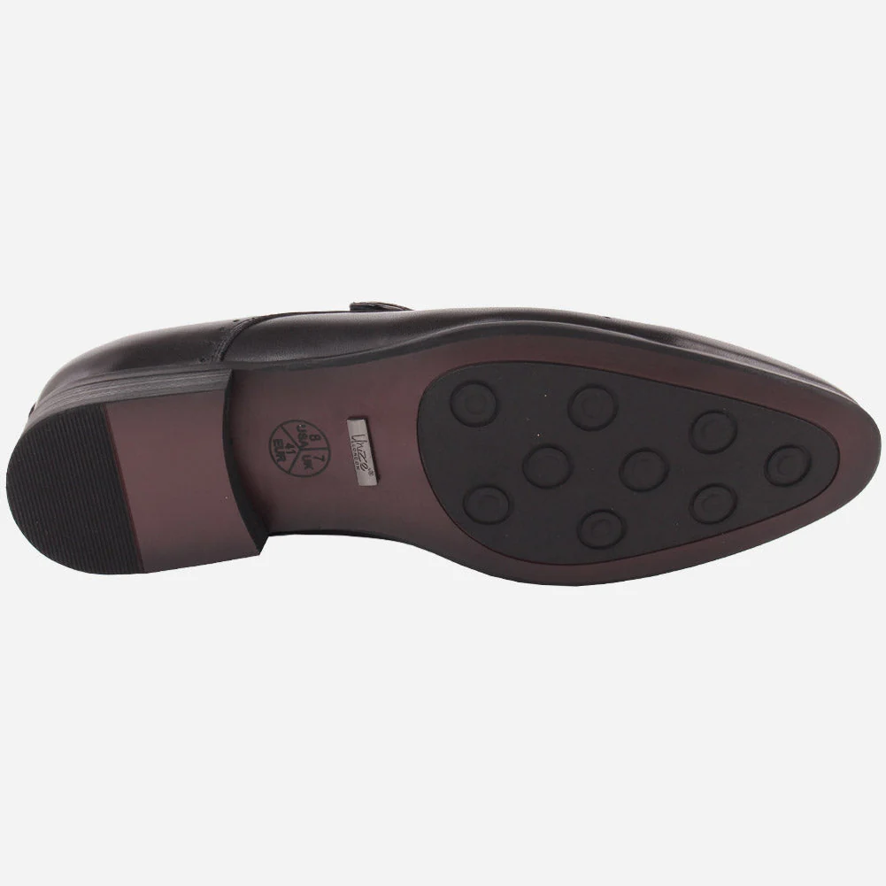 Mens "HENRY" Buckle Strap Leather Slip On Shoes - Image 5