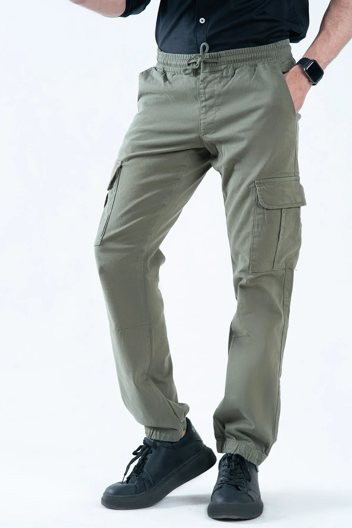 Mens "JAXIN" Cargo Cotton Trousers - Image 3