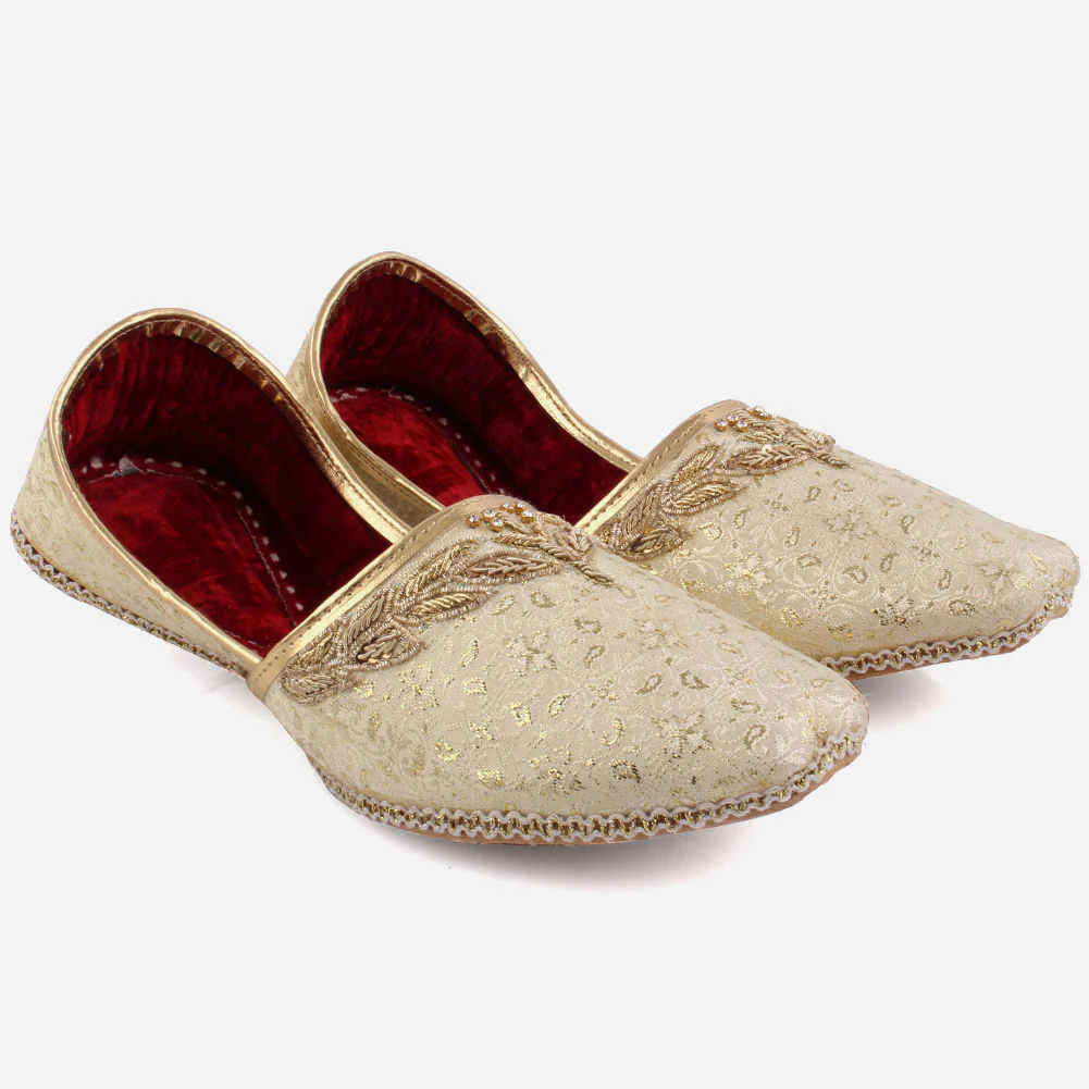 Mens ‘Jess’ Adorned Leather Flat Indian Khussa - Image 2