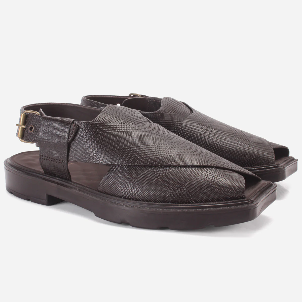 Men's "JINNAH" Leather Peshawari Sandals - Image 2