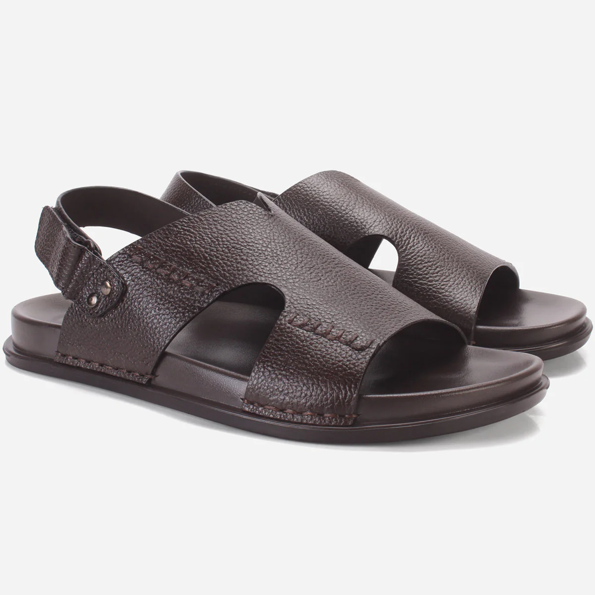 Mens "KEMPTER" Leather Open Toe Sandals - Image 2