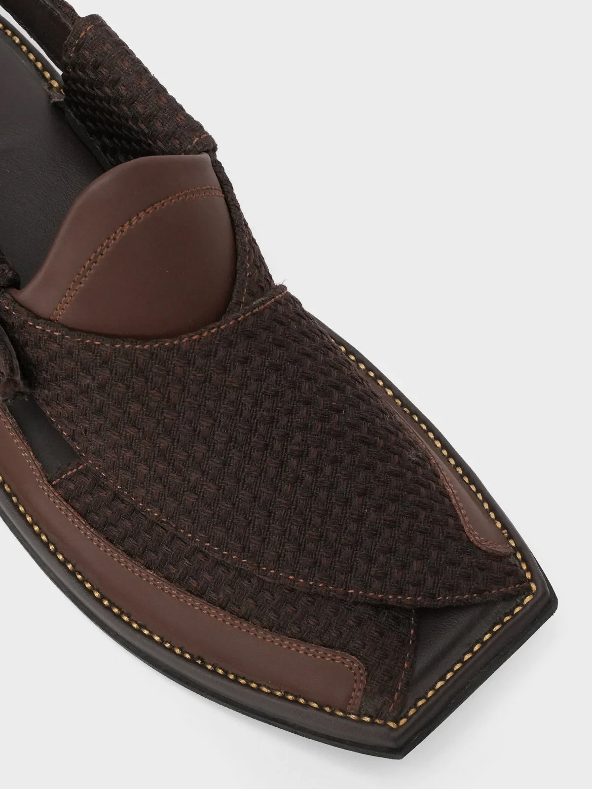 Mens "KIPP" Designer Leather Peshawari Sandals - Image 4