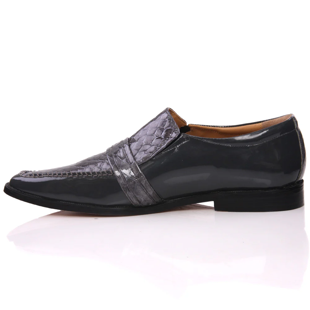Mens Leather 'Nitin' Slipons Buckled Formal Dress Shoes - Image 3