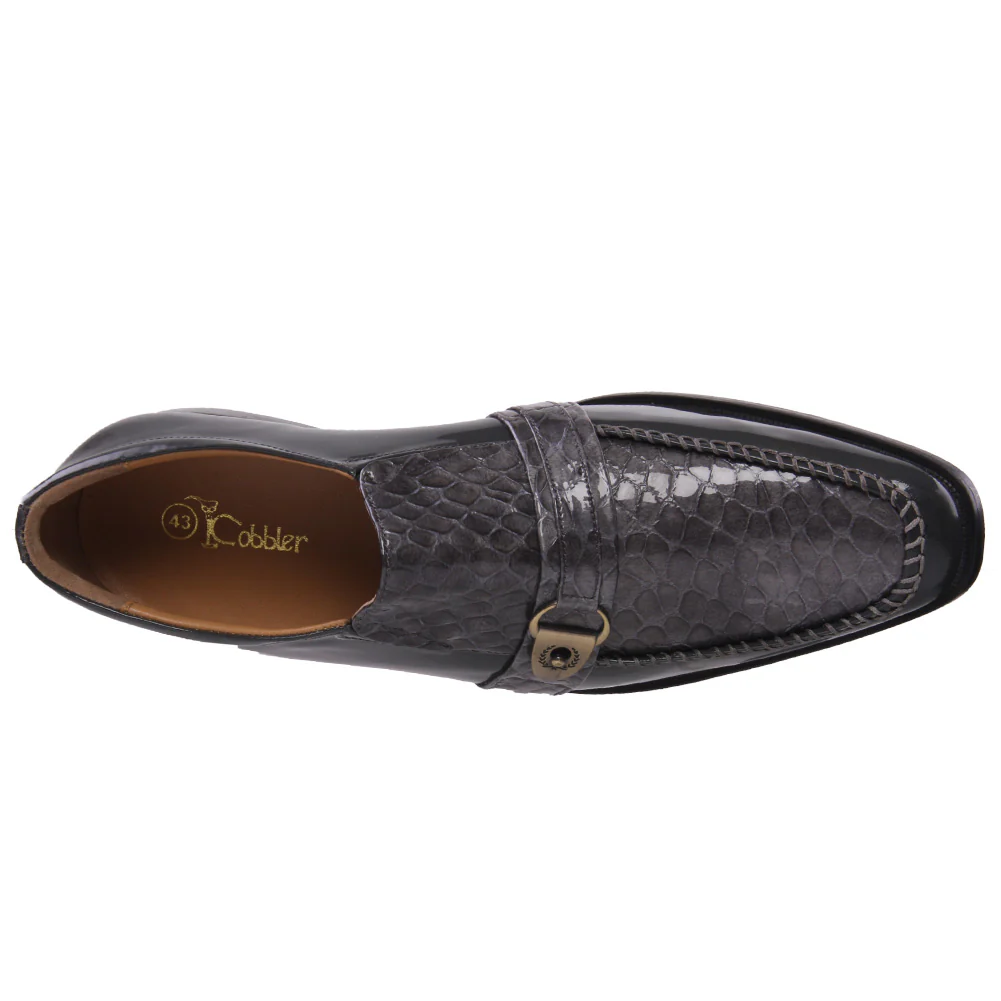 Mens Leather 'Nitin' Slipons Buckled Formal Dress Shoes - Image 4