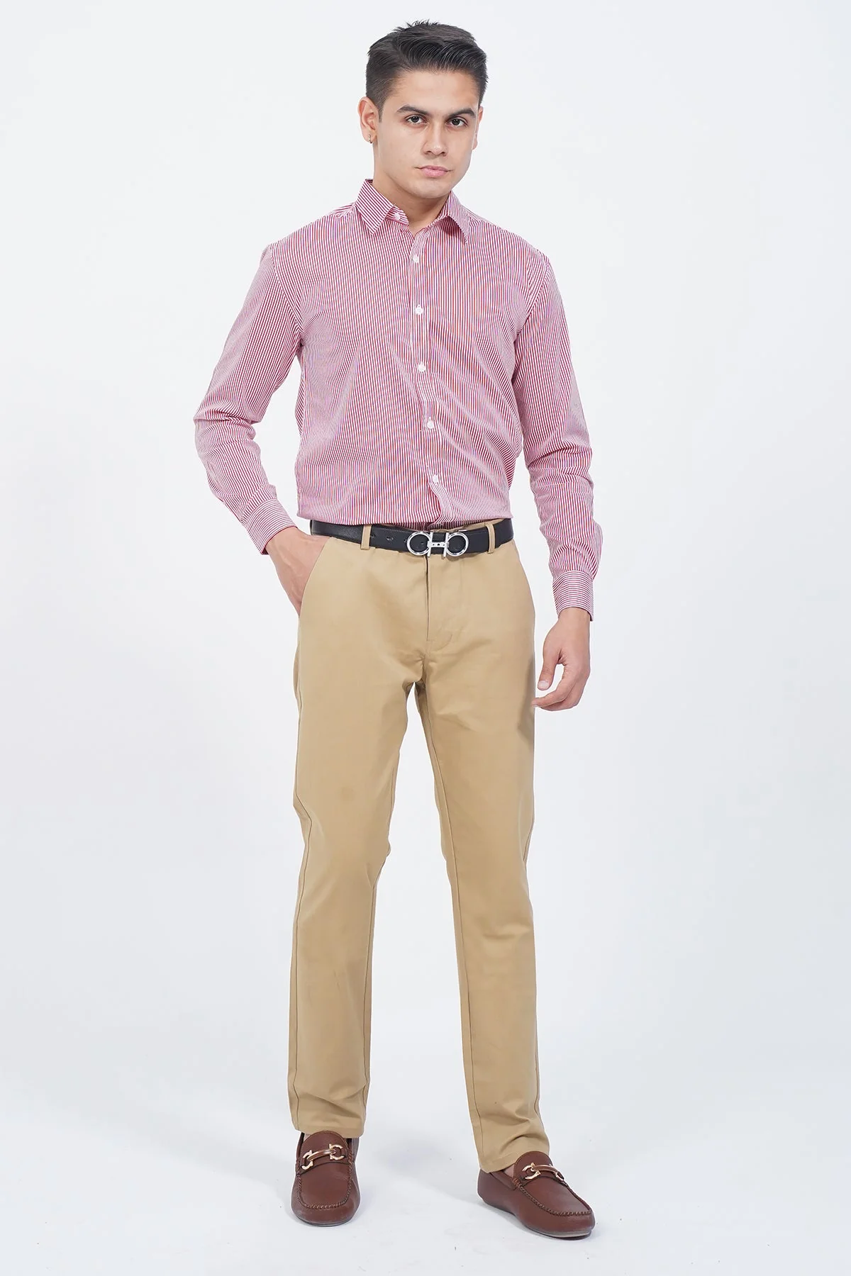 "LEWIZ" Striped Designer Casual Shirt - Image 3