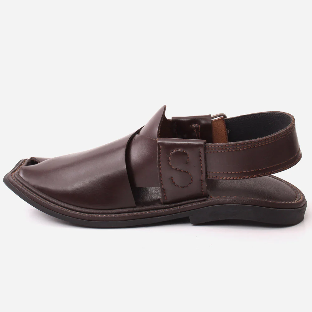 Mens" LIAM" Peshawari Leather Rubber Sole Sandals - Image 3