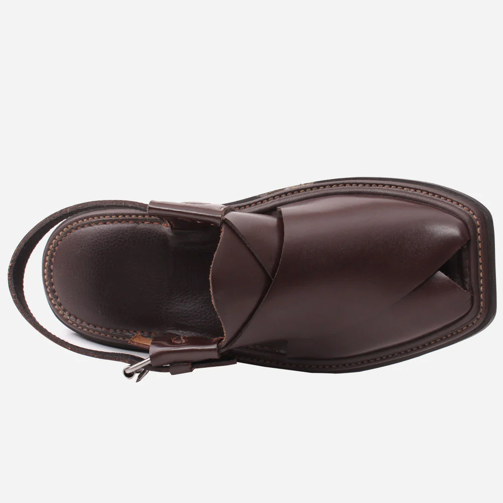 Mens" LIAM" Peshawari Leather Rubber Sole Sandals - Image 4
