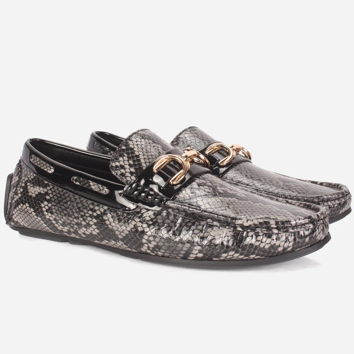 Mens "MARTIN" Textured Slide-in Loafers Shoes - Image 2