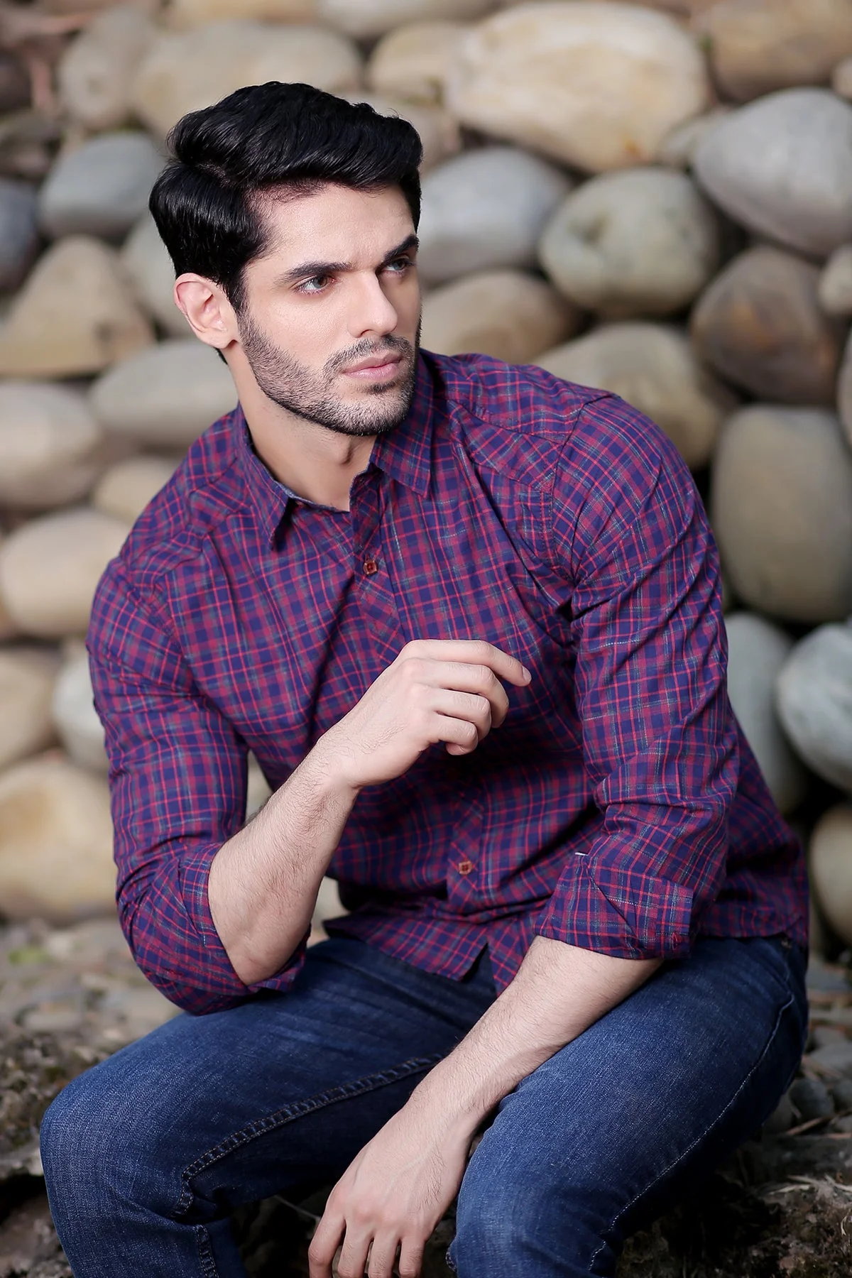 Men's “MATEO" Cotton Full Sleeves Checked Shirt - Image 2
