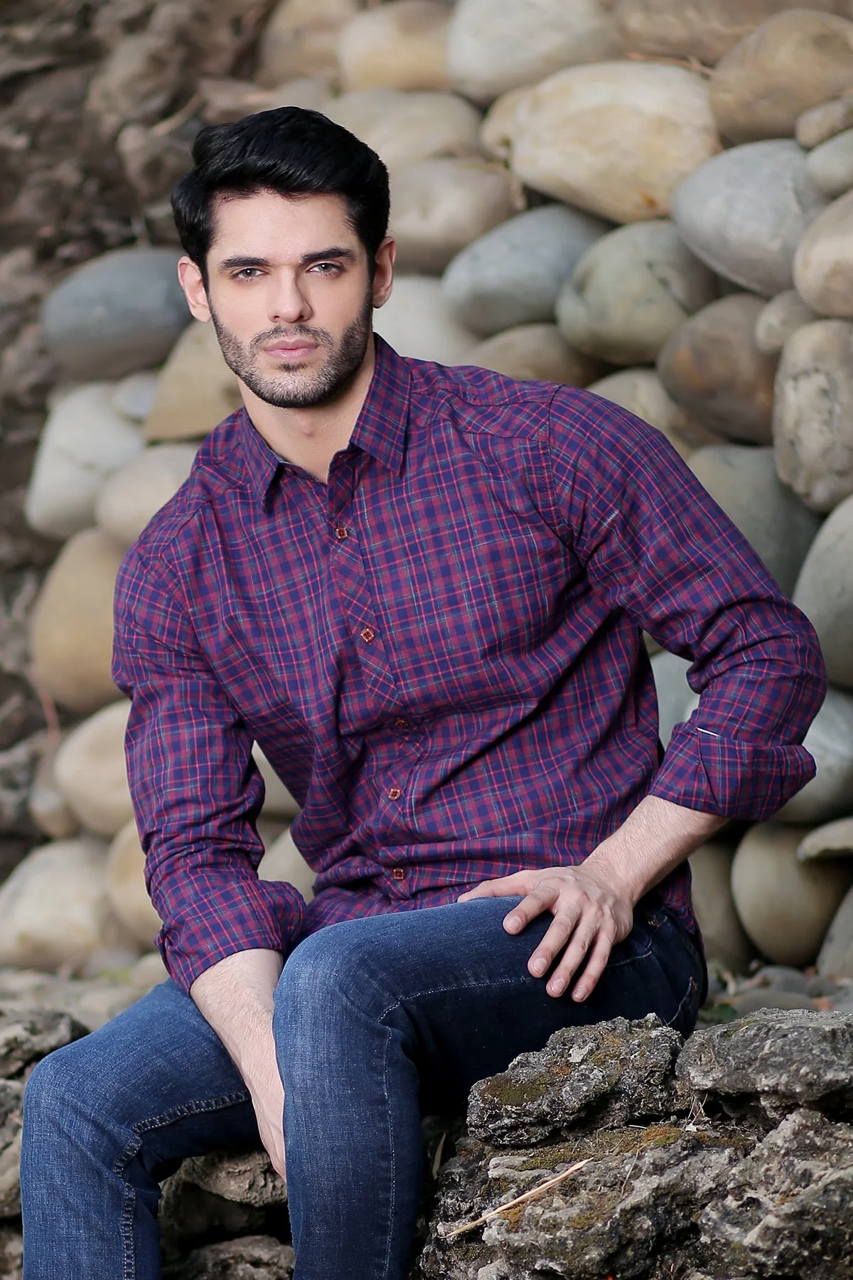 Men's “MATEO" Cotton Full Sleeves Checked Shirt - Image 3