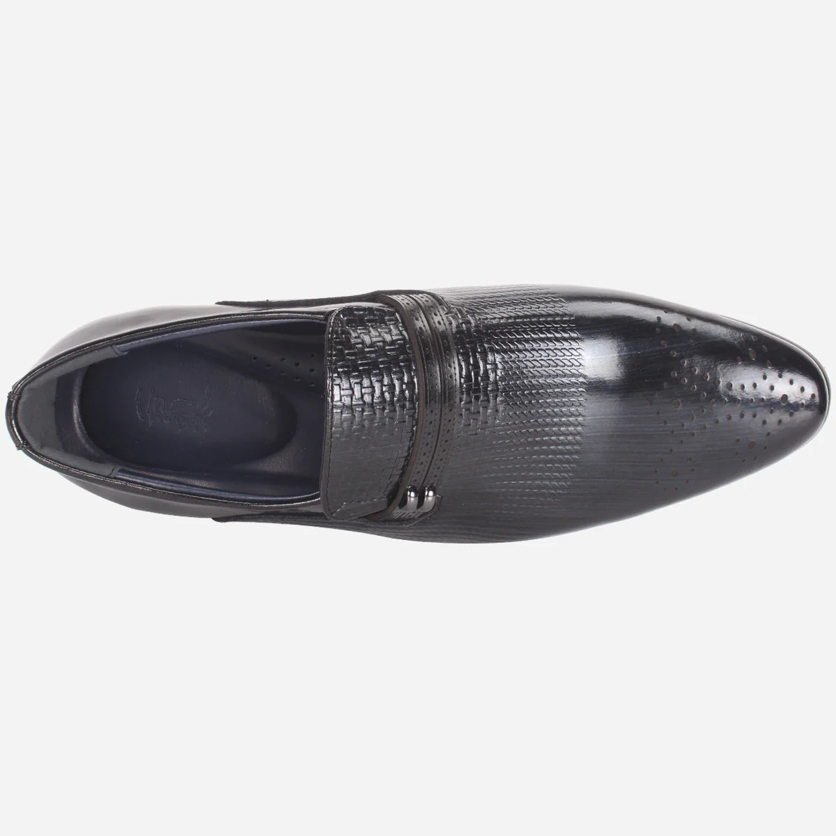 Mens "MILANO" Leather Dress Formal Slide In Shoes - Image 4