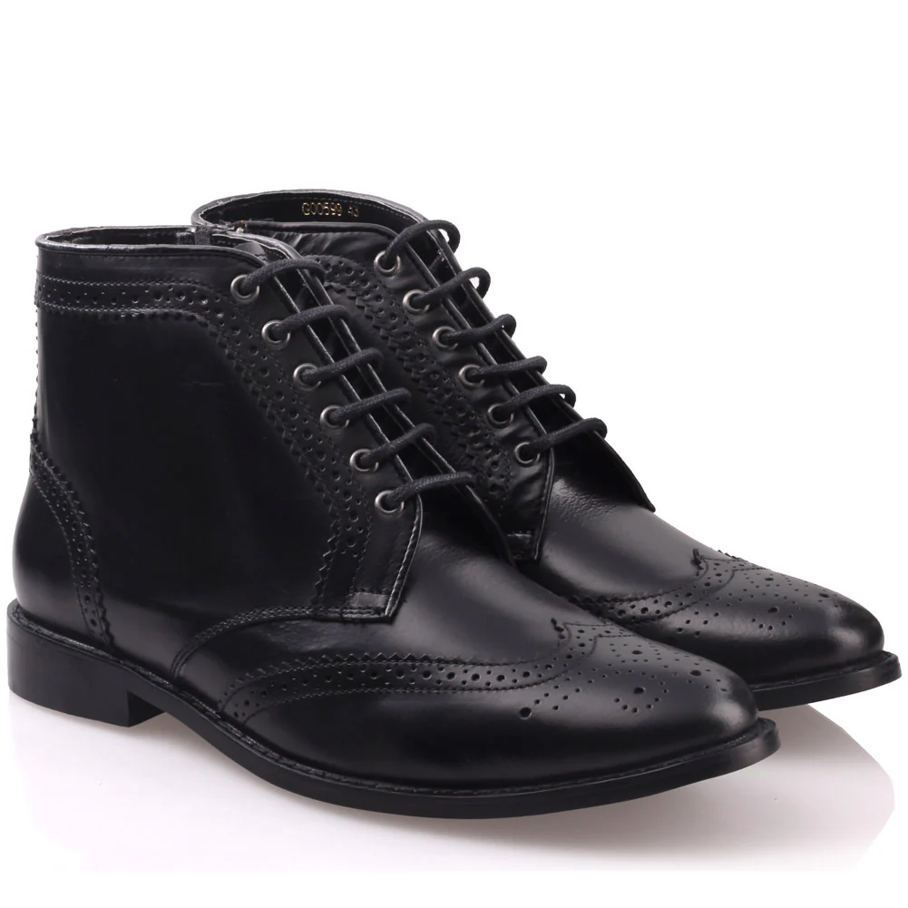 Mens ‘Moeeb’ Leather Formal Boots - Image 2
