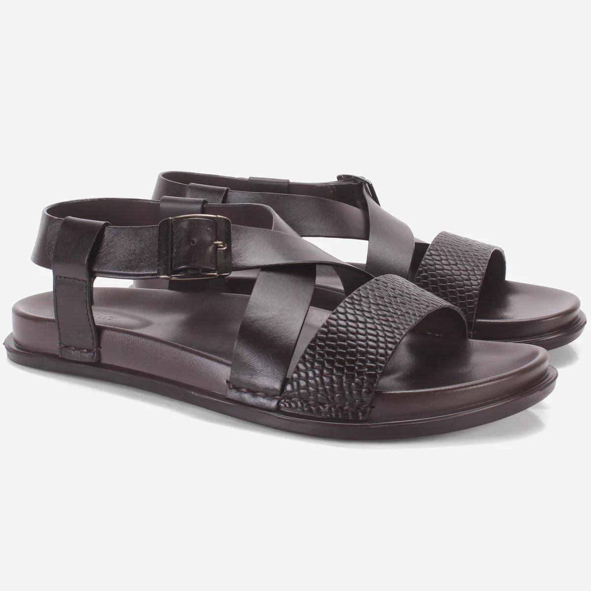 Mens "NOAT" Leather Open Toe Sandals - Image 2