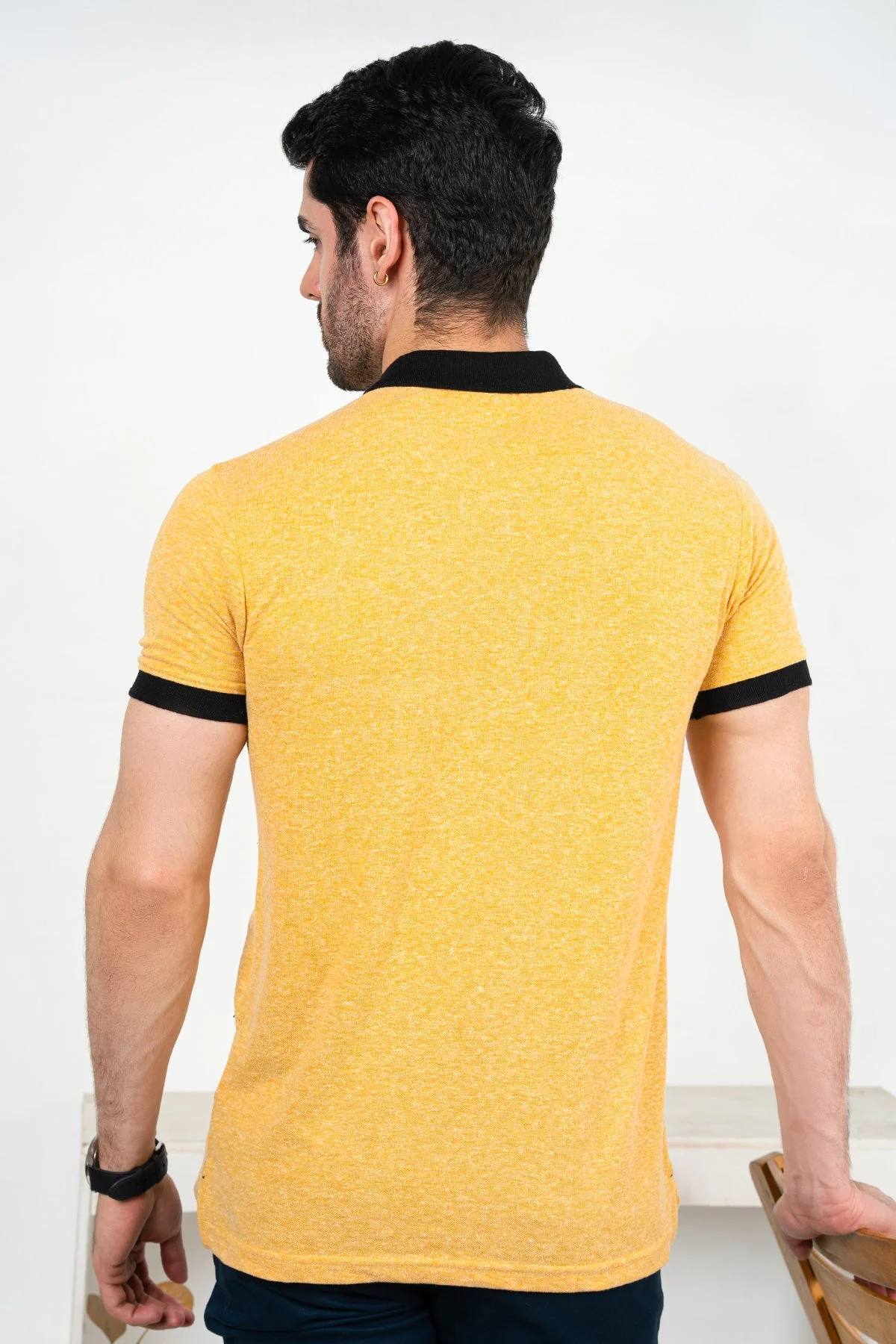 Mens "NOIRA" Trendy Cotton Polo T-Shirt - Image 3