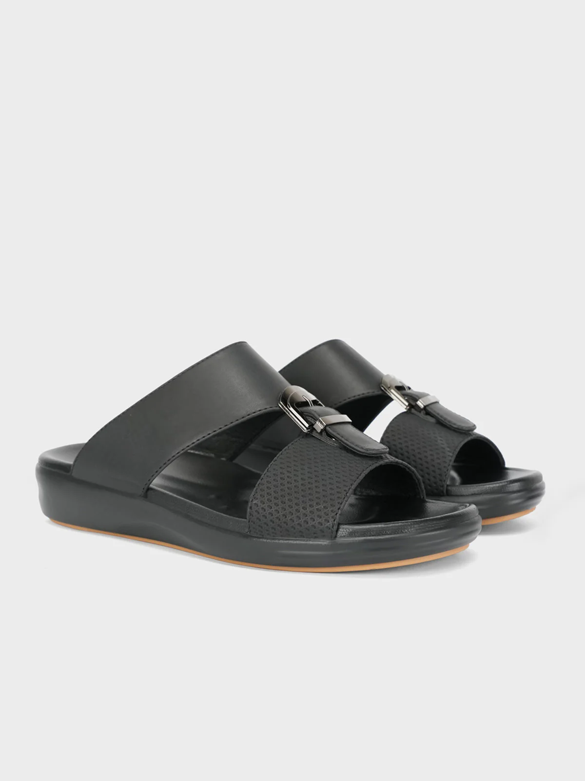 Mens "OLEH" Buckled Flat Summer Slippers - Image 2