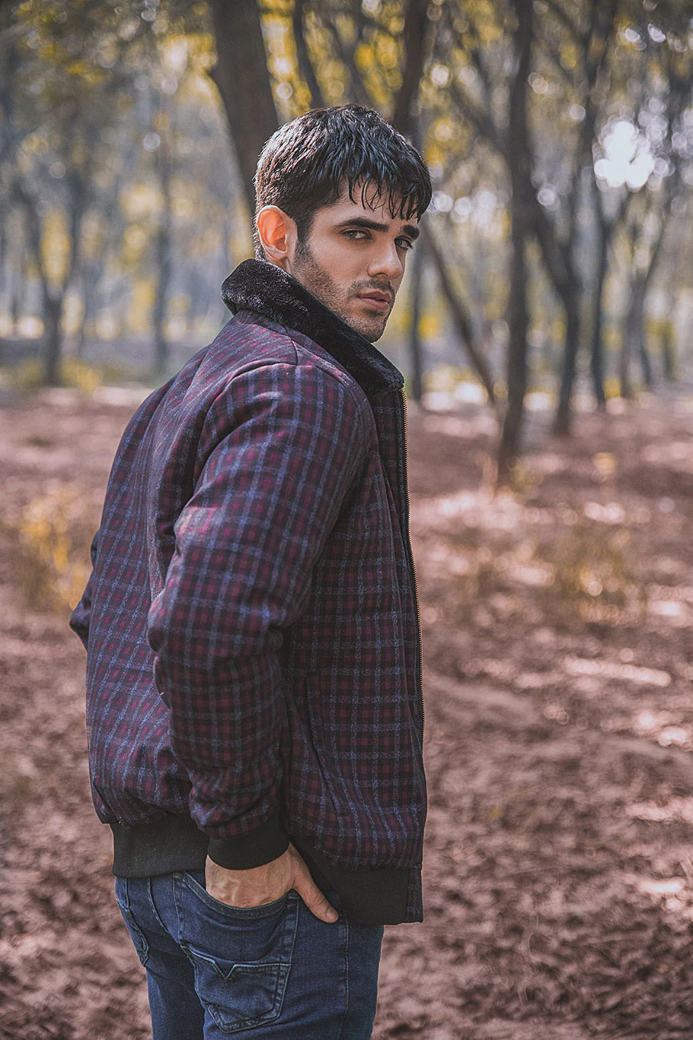 "PEAKY" Winter Warm Fur Collar Trucker Jacket - Image 5